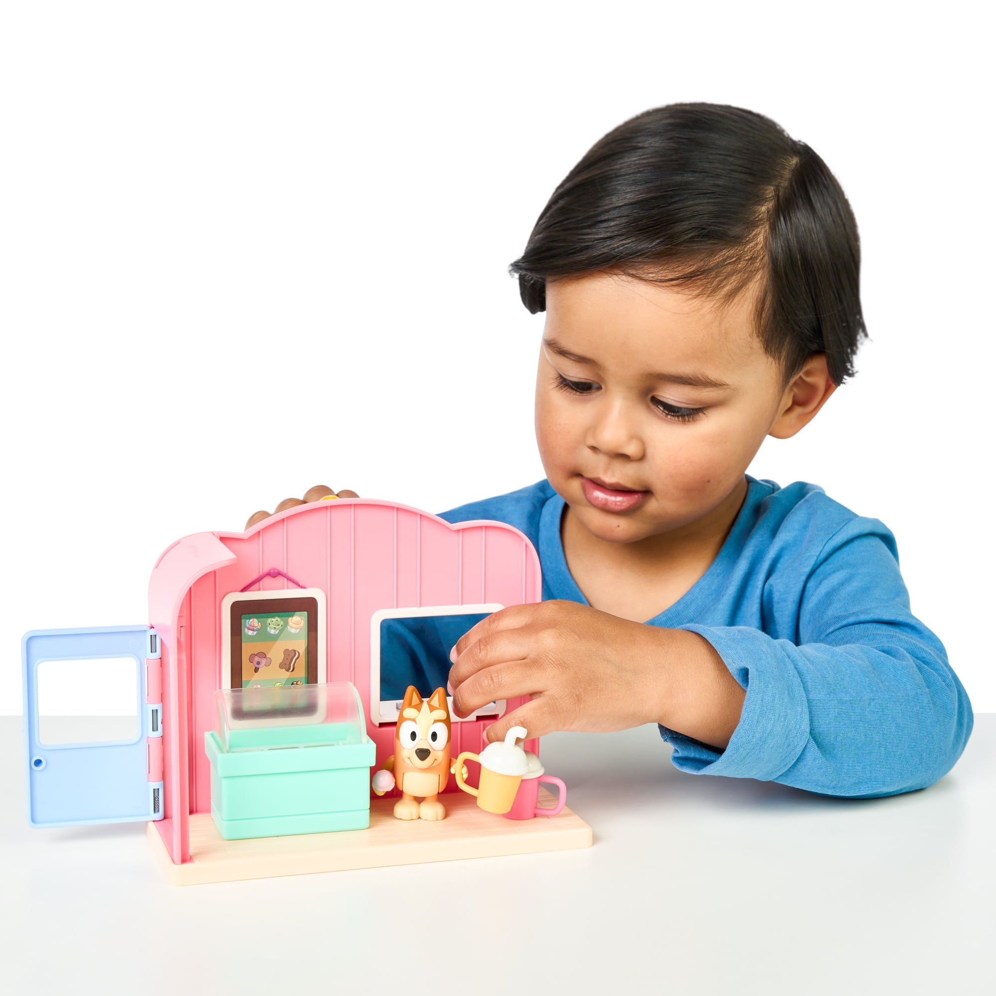 Bluey Mini Playset Ice Cream Shop, Toddler Child, Blue, Play Food, ABS 4.90 inches