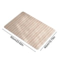 thumbnail image 3 of Bathroom Floor Mat 60x40cm Diatomaceous Earth Style, Polyester Absorbent Quick Drying Non Slip, Striped Multicolor Mat for Entryway Shower, 3 of 6