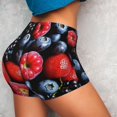 thumbnail image 5 of Yiaed Variety Of Fruits And Berries Print Women's Athletic Shorts Running Shorts Sporty Short High Waisted Elastic Workout Shorts for Yoga Gym Running & Sports -Small, 5 of 8