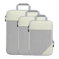 thumbnail image 5 of 3Pcs Compression Packing Cubes, Travel Organizer Cubes Tear Resistant Portable Luggage Packing Organizers for Business Trips Beige, 5 of 9