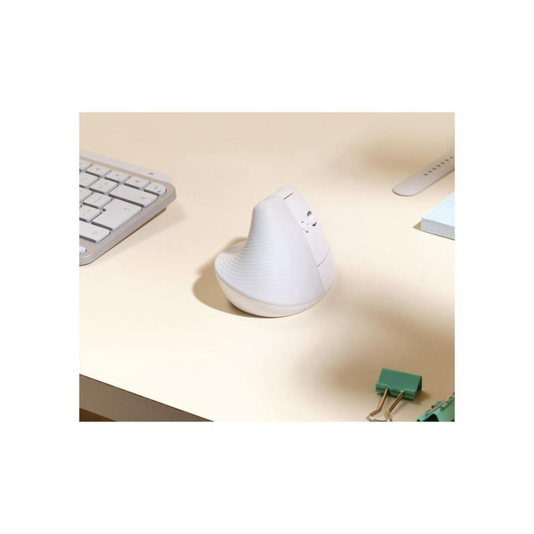 Ergonomic White 4000 Button(s) Wireless - Mouse - Bluetooth - 6 Off dpi No Logitech - Optical for Lift Mac - Vertical -