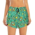 thumbnail image 2 of Susaid Funny Animals in Jungle Print Women's High Waisted Running Shorts Quick Dry Athletic Gym Track Workout Shorts Zip Pocket-Medium, 2 of 7