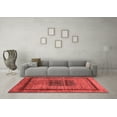 thumbnail image 3 of Ahgly Company Machine Washable Indoor Rectangle Abstract Red Modern Area Rugs, 8' x 10', 3 of 4