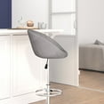 thumbnail image 3 of Flash Furniture Round Adjustable Low Back Bar Stool, Gray, 3 of 13