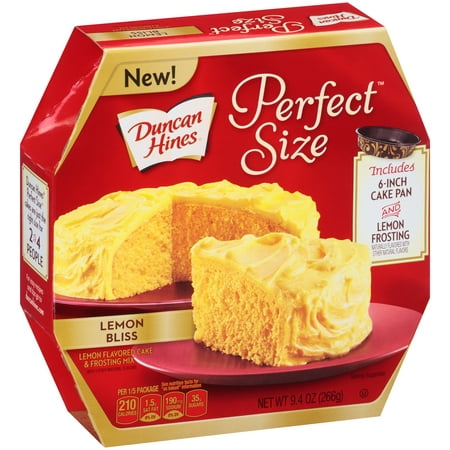 UPC 644209404100 product image for Duncan Hines Perfect Size Lemon Bliss Cake Mix & Frosting Mix 9.4 oz. Box | upcitemdb.com