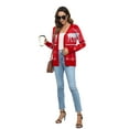 thumbnail image 2 of Uvplove Women Long Sleeve Soft Basic Knit Cardigan Sweater,Red Chrismas Elk,3XL,(S-3XL), 2 of 7