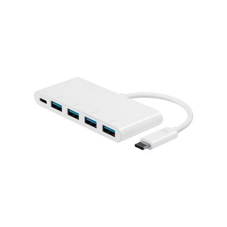 UPC: 0889028033357 | Monoprice Select Series USB-C to 4x USB-A 3.0 & USB-C (F) Adapter 115249