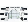 thumbnail image 5 of Geemuslly8x6 FTHeavy Duty Polycarbonate Greenhouse - Double Door Walk-in Greenhouse with Raised Base & Anchor, Aluminum Frame, Roof Vent - All Season Outdoor/Indoor Garden Greenhouse for Backyard, 5 of 7