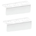 thumbnail image 2 of Bathroom Wall Storage Rack, Comb & Shaver Holder, No-Drill Mounting, Plastic, 17x6x6cm, 2-Pack, Space-Saving Washstand Organizer for Grooming Tools, White, 2 of 6