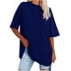 thumbnail image 1 of Tops de Manga Corta para las Mujeres Suelto Ajuste, Nuevo Sólido Suelto de la Mitad de la Manga, Cuello Redondo de la Cintura de Algodón Tops, 1 of 6