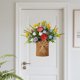 thumbnail image 1 of Artificial Flower Hanging Basket - Realistic Plastic Flowers For Home Decoration Outdoor Wedding And Photography Props, 1 of 3