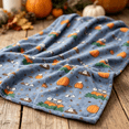 thumbnail image 2 of Halloween Plush Throw Blanket, Velvet Soft Oversized Fall Blanket with Cute Cartoon Character Design, Cozy Warm Lightweight Blanket for Sofa, Bed and Home Seasonal Decor, 2 of 4