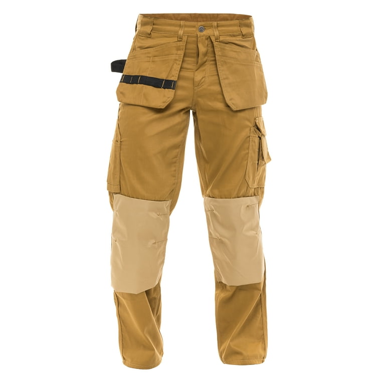 Skylinewears Men cargo pants Workwear Trousers Utility Work Pants with  Cordura Knee Reinforcement Gray W40-L34