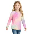 thumbnail image 4 of Abcomgle Girls Long Sleeve Shirts 10-12 Trendy Tie Dye Crewneck Shirts for Kids Girls Winter Basic Girls Tops Loose Girls Sweatshirts, 4 of 5