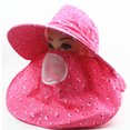 thumbnail image 3 of Taluosi Fisherman Hat Face Neck Cover Flap UV Protection Polyester Cotton Wide Brim Sunscreen Cap for Riding, 3 of 8
