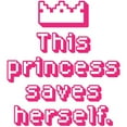 thumbnail image 3 of CafePress - This Princess Saves Herself Pajamas - Women's Light Pajamas, 3 of 4
