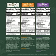ALOHA Plant Based Protein Bars, 6 Flavor Sampler, 14g Protein (Pack of 12)