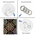 thumbnail image 4 of Black Boho Shower Curtain, Waterproof Shower Curtains for Bathroom, Ethnic Country Colorful Abstract Floral Motifs Washable Fabric Bathtub Curtain Set Bath Decor with 12 Hooks Stall 36"x72", 4 of 8
