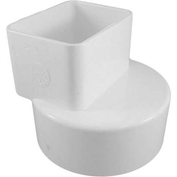 IPEX 2 In. x 3 In. Downspout to 4 In. PVC Pipe Offset Adapter 414462BC