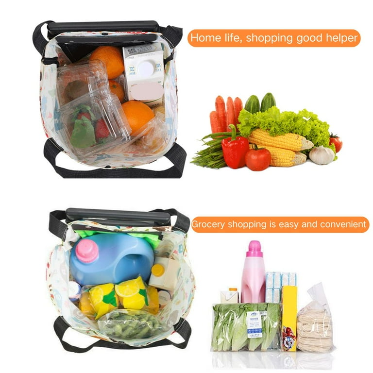 Jiarui Collapsible Shopping Cart with Wheels, Foldable Grocery