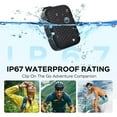 thumbnail image 2 of Wearable Bluetooth Speakers,IP67 Waterproof,Clip-On Portable Small Personal Speaker/Clean Sound/Stereo Pair/Wireless 5.4/ENC Built-in Mic/Lightweight for Outdoor Golf Work Pool (Black), 2 of 4