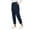 Dark Blue #56, variant on WULMLEO Straight Leg Corduroy Pants Women Comfy Drawstring Elastic Waist Pants with Pockets Work Trousers Pant Casual Joggers Dark Blue S