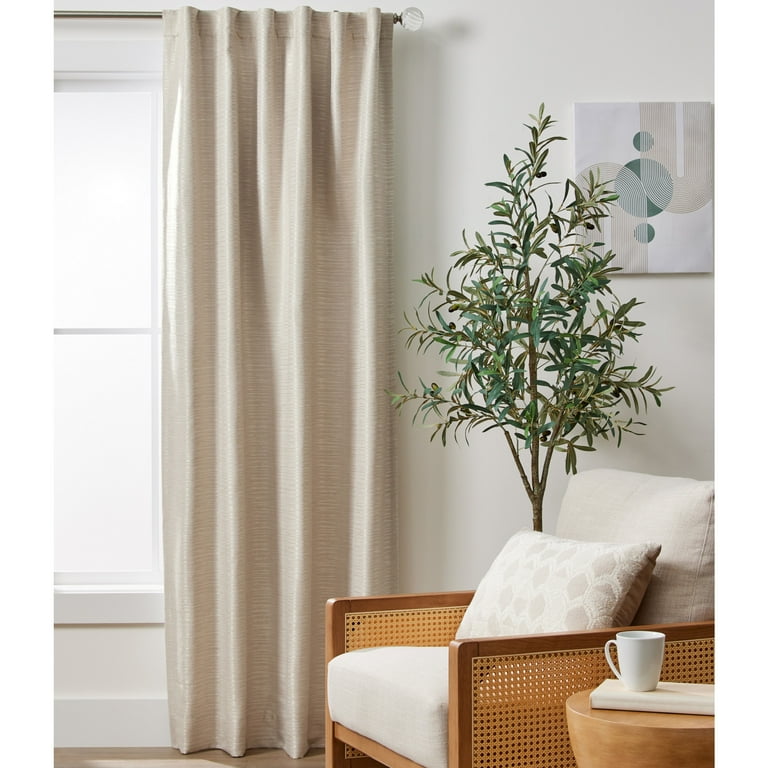 Better Homes & Gardens Striated Luxe Blackout Curtain, 1 Indoor