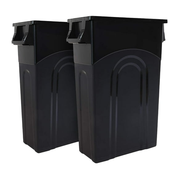 United Solutions Lot de 2 Poubelles de Cuisine 23 Gal, Noir