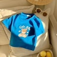 thumbnail image 2 of MEZZALL T-Shirt Imprimé Mode Mignon pour Filles, Col Rond, Manches Courtes, Été, Confortable, Décontracté, Ample, Polyvalent, Quotidien, 5-6 Ans, 2 of 3