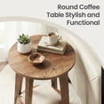 thumbnail image 6 of LEDREM Compact Two-Tier Round Accent Table, Tapered-Leg Side Table with Curved Accents, Holds 198lb, Quick Assembly, Space-Saving Small Sofa Table, 6 of 10