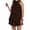 A Brown, variant on Summer Dresses for Women Backless Tie Halter Neck Loose Ruffle Mini Mesh Sundress Flowy Vacation Party Going Out Dresses S-2XL