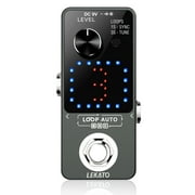 LEKATO Looper Guitar Effect Pedal Unlimited Overdubs for Electric Guitar Bass Loop Station 3 Loops 18 Minutes Wave Loop Record with USB MTP and Tuner