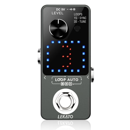 Lekato Looper Guitar Effect Pedal, 3 Loops, 18 Minutes