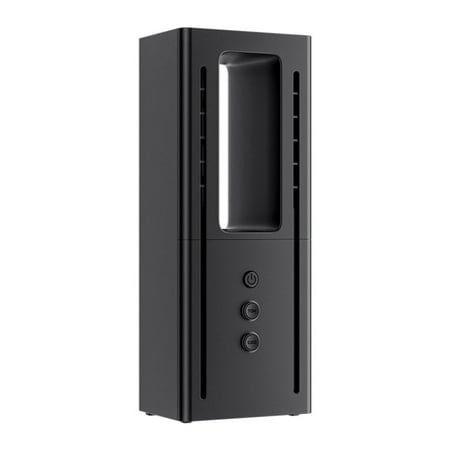

Portable Heaters for Indoor Use Battery Operated Small Automatic Cut-out Adjustable Comfort Safe and Quiet for Bathroom Office - Black