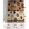 thumbnail image 6 of Brown Beige Sheer Curtains 39 Inch Length 2 Panels Set for Living Room/Bedroom, Rustic Farmhouse Dog Paw Vintage Kitchen Curtains Grommet Semi-Sheer Curtains Drapes Window Treatments 27.5"x39"x2, 6 of 7