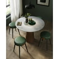thumbnail image 5 of EKHO Collection - Dining Chairs Stools Set of 2, Upholstered Kitchen Stools, Vanity Stools, Synthetic Leather with Stitching, Forest Green, 5 of 7