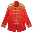 thumbnail image 5 of Chaquetas hippie navideñas de satén para hombre, disfraces de circo, Cosplay, banda de marcha Medieval Hippy, sargento SGT de los años 60, ropa de abrigo larga, 5 of 5