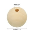 thumbnail image 2 of Uxcell 30mm Perlas de Madera Natural, Paquete de 25 Perlas de Madera sin Terminar, Perlas Redondas Sueltas, Perlas Espaciadoras, 2 of 6