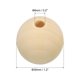thumbnail image 2 of Uxcell 30mm Perlas de Madera Natural, Paquete de 25 Perlas de Madera sin Terminar, Perlas Redondas Sueltas, Perlas Espaciadoras, 2 of 6