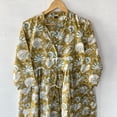 thumbnail image 2 of Light Colour Hand Print Dress,Handblock Cotton Dress,Indian Print Dress,Cotton Block Dresss,Block Print Dress,Long Dresses, 2 of 7