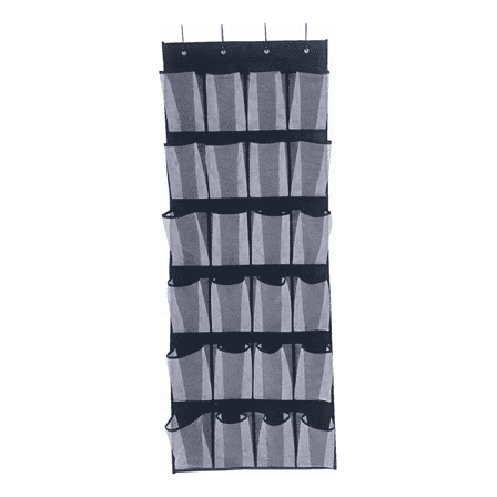 24 Pocket Over the Door Shoe Organizer, Mesh Hanging Shoe Storage Rack for Closet, Back of Door Space Saving Organizer