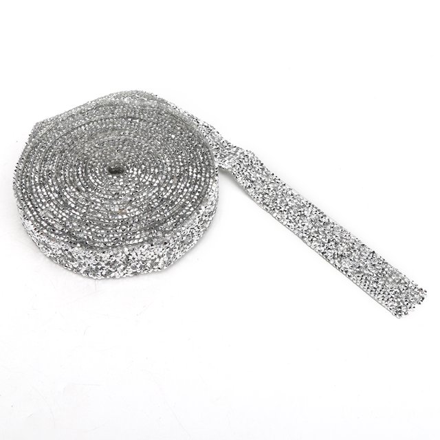 Rhinestones Chain Band,Rhinestones Trim Silver Base Resin Rhinestones Band Rhinestones Trim Built for Professionals