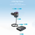 thumbnail image 5 of 6 Port USB C Car Charger with PD Fast Charging & LED Display,Multiple Cigarette Lighter Adapter with 5FT Cable for Back Seat Charging,Universal for Cell Phones Tablets Laptops Headphones, 5 of 9