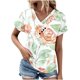 thumbnail image 1 of Tops de Algodón para Mujeres Cuello en V Moda Casual Manga Corta Primavera Verano Top para el Hogar Y Diario, 1 of 6