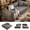 Grey, variant on CKEASEAN  78.8" Corduroy Convertible Sleeper Sofa Bed, 4-in-1 Folding Pull Out Bed, Comfy Boneless Couch with Armrest , Modular Floor Couch with Pillow for Living Room/Apartment, No Assembly Required