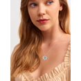 thumbnail image 5 of TANGPOET Blue Opal Sun Necklace for Women 925 Sterling Silver, 5 of 5