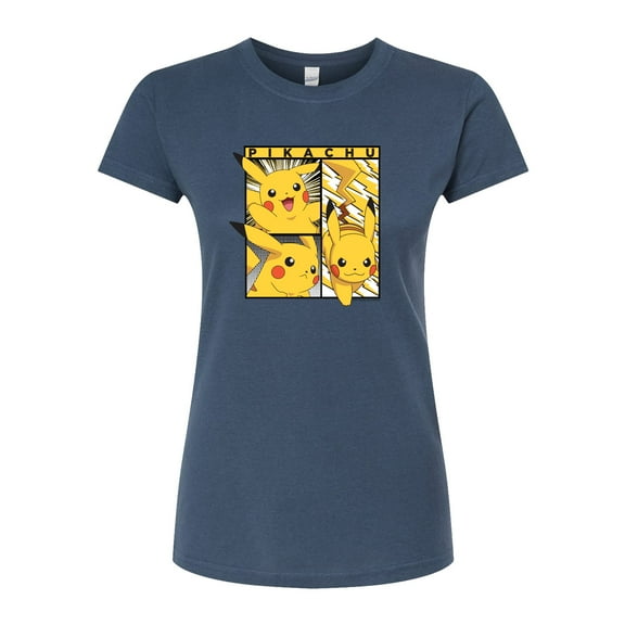 Pokémon - Pikachu Poses - Juniors Fitted Graphic T-Shirt