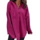 thumbnail image 1 of Sudadera SHEWIN Chaqueta de gran tamaño con capucha y botones para mujer, 1 of 4