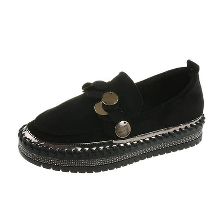 

Puawkoer Shoes Rhinestone Color Fashion Shallow Casual Women s Platform Solid Women s casual shoes