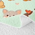 thumbnail image 5 of Manfei Cartoon Puppy Bed Spread Queen, Love Heart Dog Queen Coverlet Set, Green, 3-Piece, 1 Quilt and 2 Pillowcases, 5 of 7